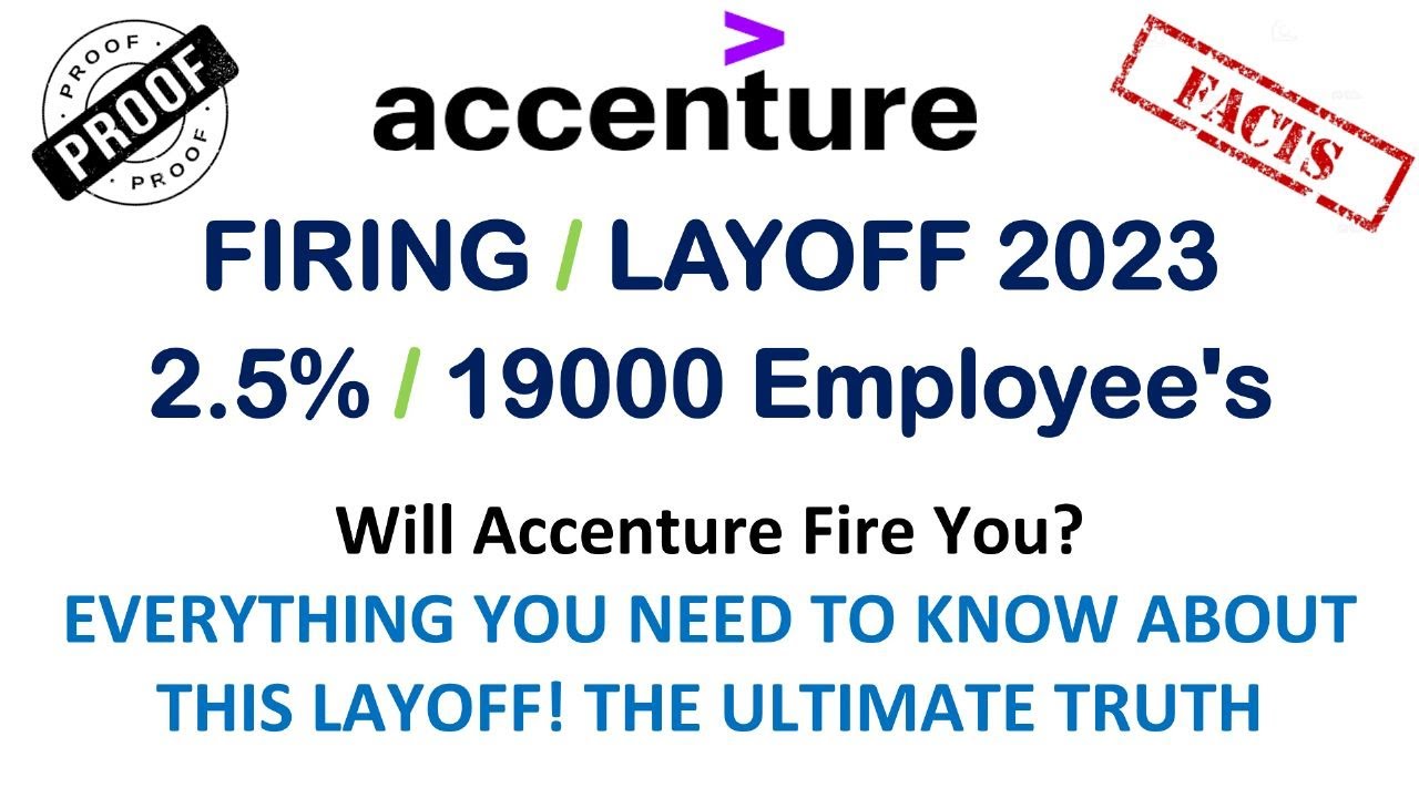 Accenture Layoffs 2023 Accenture Firing 19000 employees Billable vs
