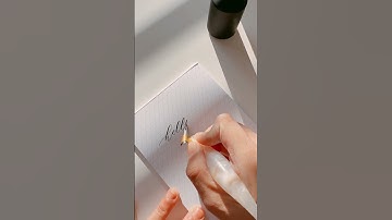 Hello October in Calligraphy #shorts