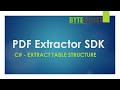 PDF Extractor SDK - C# - Extract Table Structure