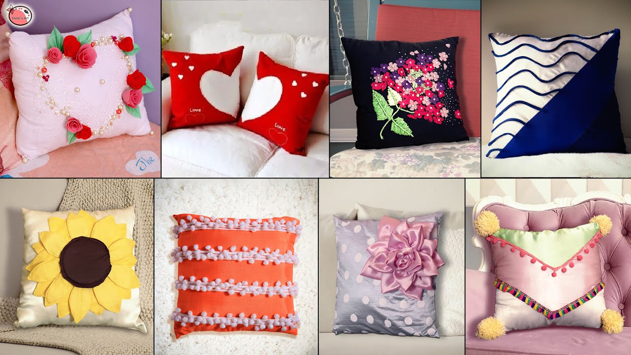 Love Couple! Fancy Cushion Cover | Beautiful Old Clothes Ideas