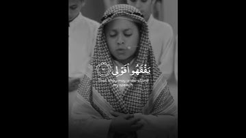 قال رب اشرح لي صدري | سورة طه | القارئ حافظ محمد مدثر