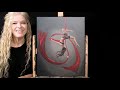 Learn How to Draw and Paint with acrylics AERIAL ACROBAT-Easy Beginner Tutorial-Paint &amp; Sip at Home
