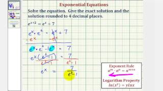 Ex 7: Solve an Exponential Equation Using Natural Log (Factoring)
