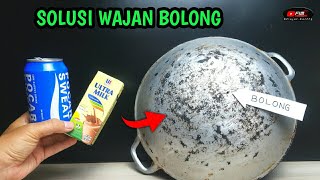 HANYA MODAL 0 RUPIAH !! BISA MENAMBAL WAJAN YANG BOLONG/BOCOR HASILNYA SANGAT KUAT || FIX DEEP FRYER