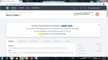 Day 5 - Loops || 30 days of code || Python 3 || HackerRank