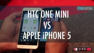 HTC One Mini Vs Apple iPhone 5 Hands On