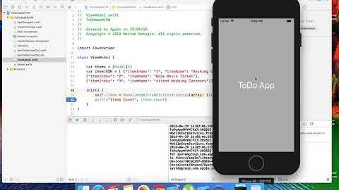 Swift Implementing Tableview ToDo App in Swift with MVVM Architecture