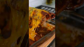EASY CHEESY GROUND BEEF RED ENCHILADAS #shorts #mexico #food