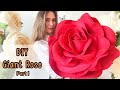 Giant rose tutorial how to make templates  coloring  perfect petal shaping tips part i