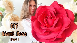 Giant Rose Tutorial: how to make templates + coloring + perfect petal shaping tips (Part I)