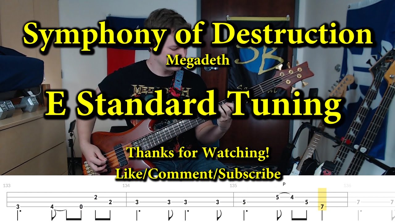 Symphony of Destruction - Megadeth (Bass Cover with Tabs)