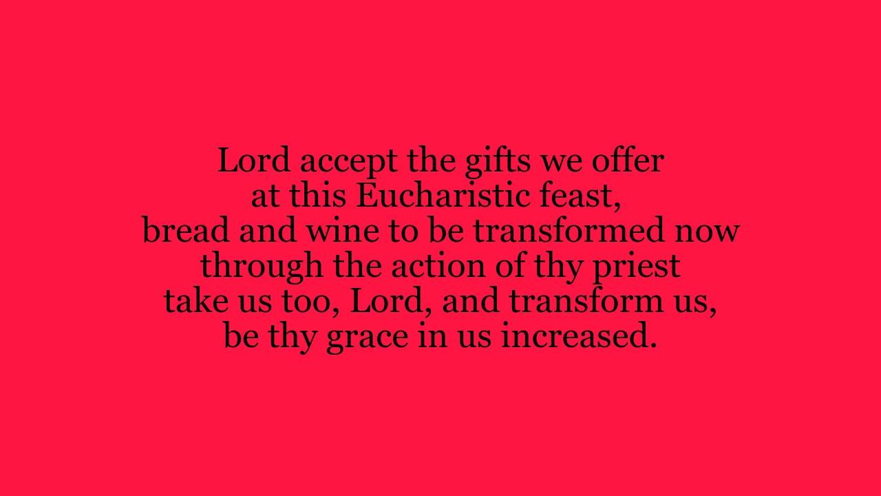 Offertory Hymn Lord Accept The Gifts We Offer Ss Peter and Paul YouTube