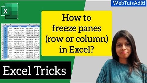 Excel Tricks | How to freeze panes in Excel? #freezepanes #freezepanesexcel #freezerowsandcolumns