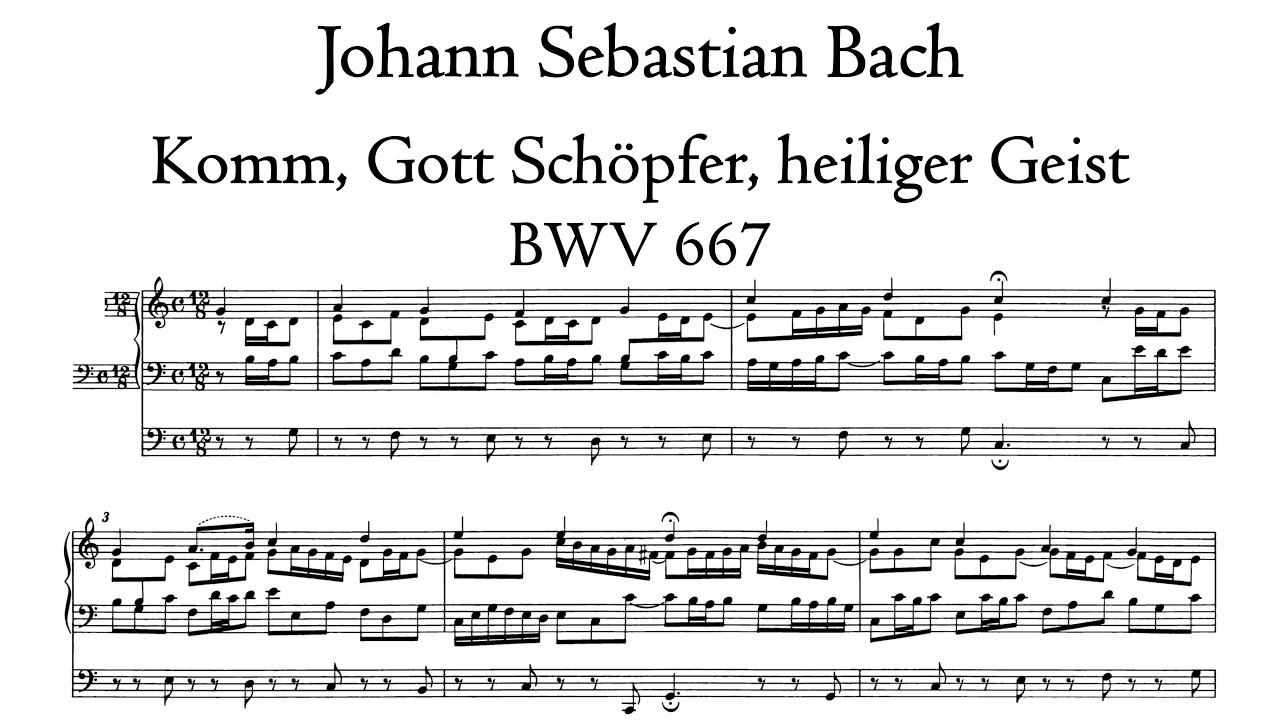 J.S. Bach - Komm, Gott Schöpfer, Heiliger Geist, BWV 667 - Noordwolde organ, Hauptwerk