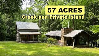 Deal of the Day 125 | Waterfront Retreat on 57 Acres With Two Rustic Cabins, Pond, Creek