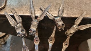 How to forge a Silly Donkey Head. Video #2  Fun Blacksmith forging Project.. Let's Go