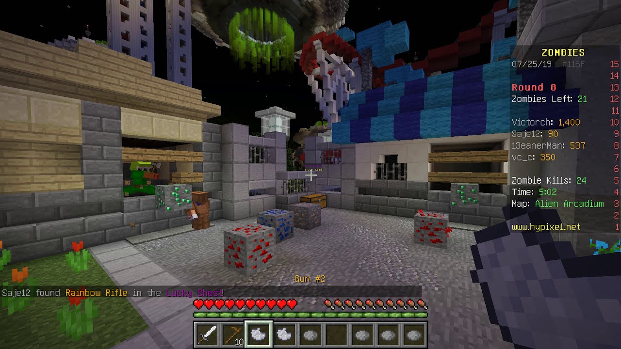[Minecraft] Zombies have a major bug! Hypixel Zombies - Alien Arcadium