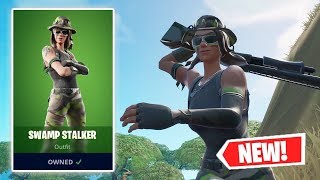 NEW SWAMP STALKER Skin Gameplay in Fortnite!