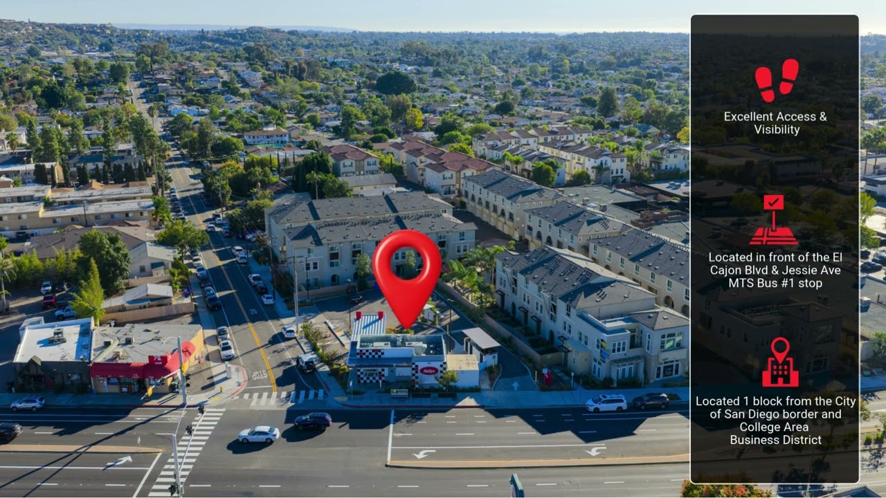 Newly Constructed QSR Drive-Thru | For Sale or Lease | 7393 El Cajon Blvd, La Mesa, CA