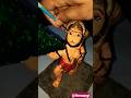 coloring hanumanji with acrylic color 🚩 #hanuman #bajrangbali #clayart #coloring #shorts
