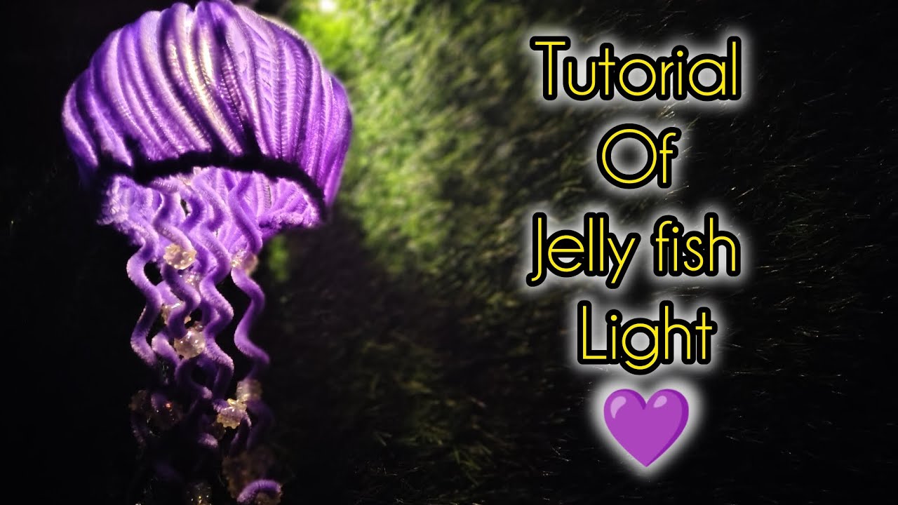 pipe cleaners jelly fish light tutorial🪼💜🔥DIY using pipe cleaners 😱