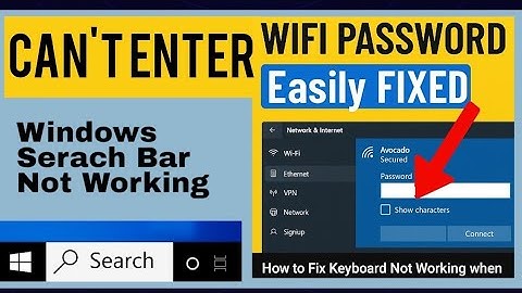 Keyboard Not Working WhenTyping Wifi Password & Search Bar | Can