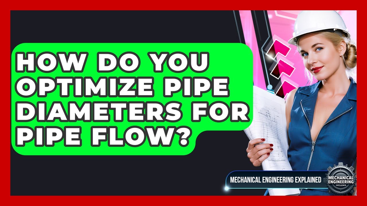 How Do You Optimize Pipe Diameters For Pipe Flow? - Mechanical Engineering Explained