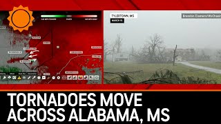 LIVE: Tornadoes Cross Mississippi, Alabama