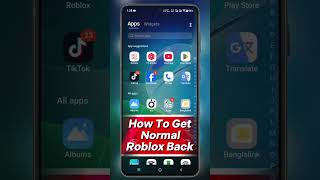 How To Get Normal Roblox Back #shorts
