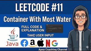 Leetcode 11 Container With Most Water in Java | LeetCode 11 | Two Pointer  | DSA Interview question