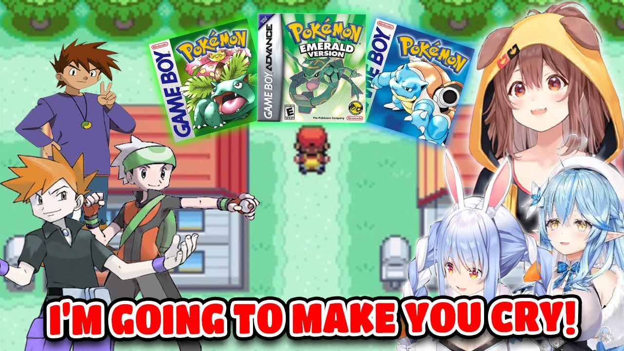 All Hololive Members Reaction To Their First Rival Battle In Classic Pokemon Games Hololive【ENG SUB】