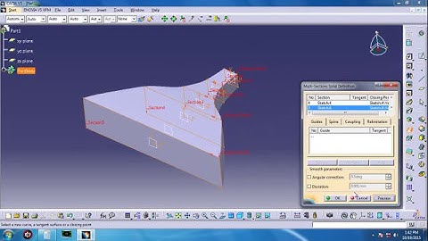 CATIA Tutorial Multi section solid 1