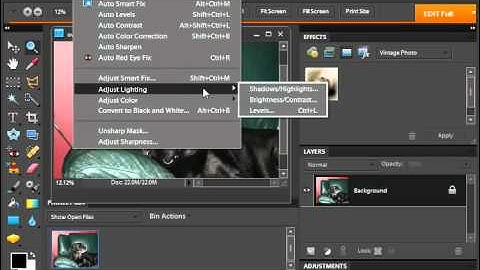 Photoshop Elements 9.0 Tutorial Adjusting Shadows/Highlights Adobe Training Lesson 14.3