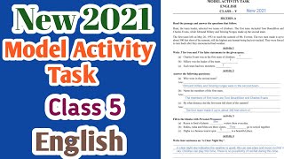 Class 5 new 2021 english  model activity, New model activity task 2021