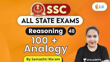 4:30 PM - SSC 2020 & All State Exams | Reasoning by Samashti Shukla | 100+ Analogy Day #1