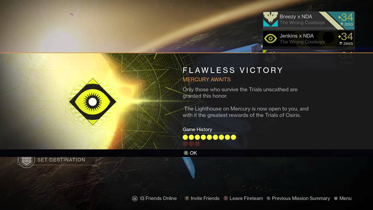 [Destiny] Flawless Victory in ToO with no Primary Weapon