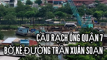 Kênh TẺ Sài Gòn công viên Cầu Rạch Ông Quận 7 bờ kè đường Trần Xuân Soạn