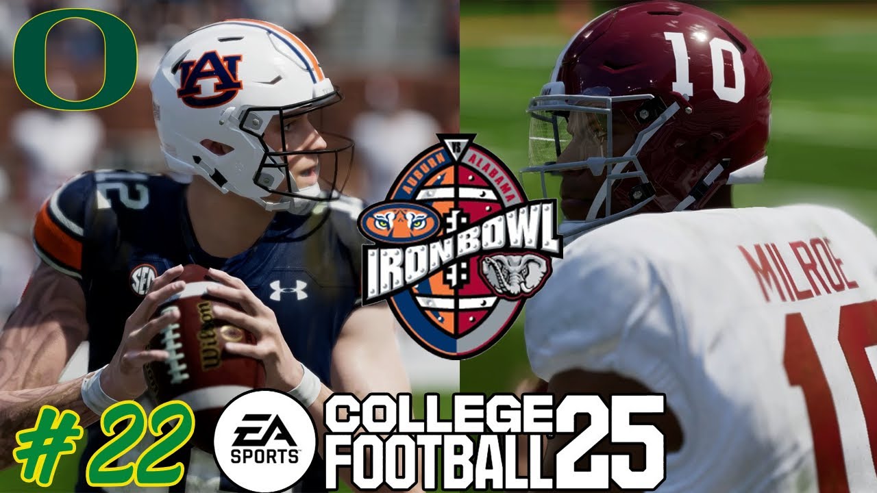 Alabama vs Auburn in The IRON BOWL! | NCAA College Football 25 | Oregon ...