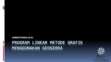 Program Linear Metode Grafik Menggunakan GeoGebra