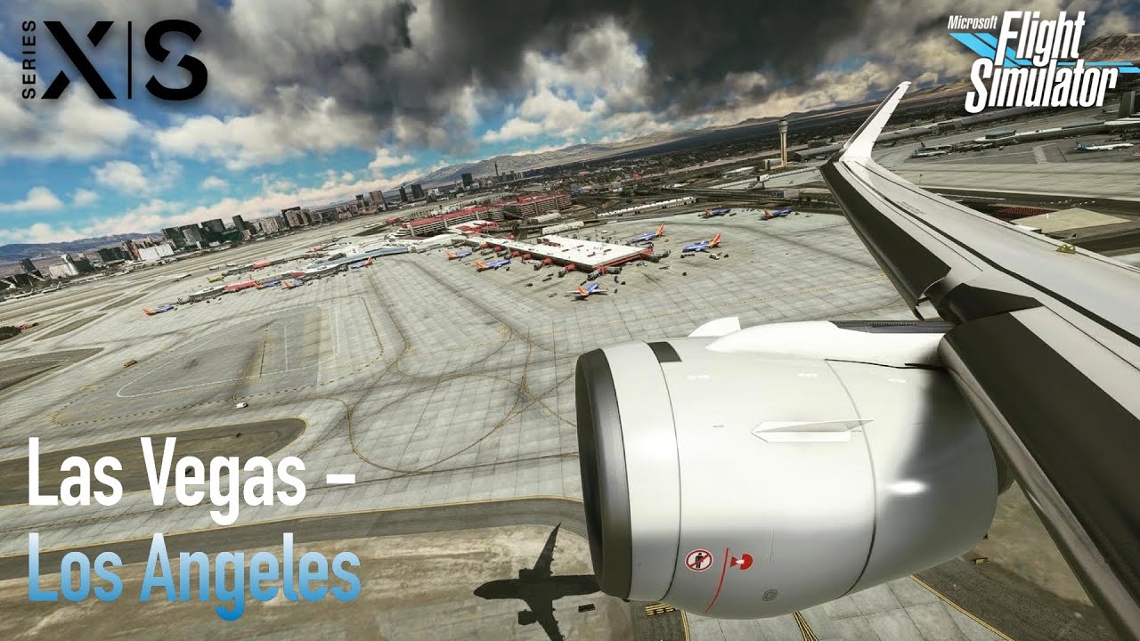 MSFS2020 Las Vegas to Los Angeles American Airlines Airbus A320neo