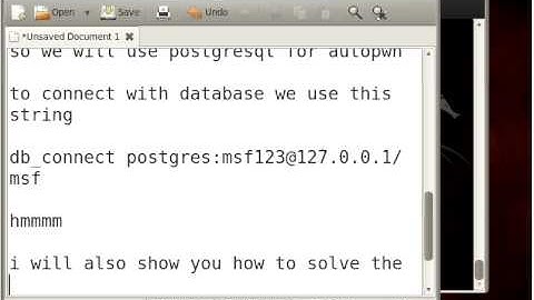Backtrack 5 Autopwn Db error Solved 1