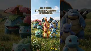 Kanto Starter Pokémon Evolution 🔥🌱💧| #pokemon #shorts