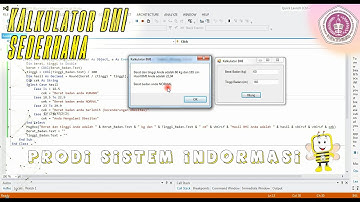 Tutorial Membuat Kalkulator BMI (Body Mass Index) Sederhana menggunakan VB.Net 2012