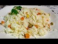 Arroz blanco mexicano con vegetales