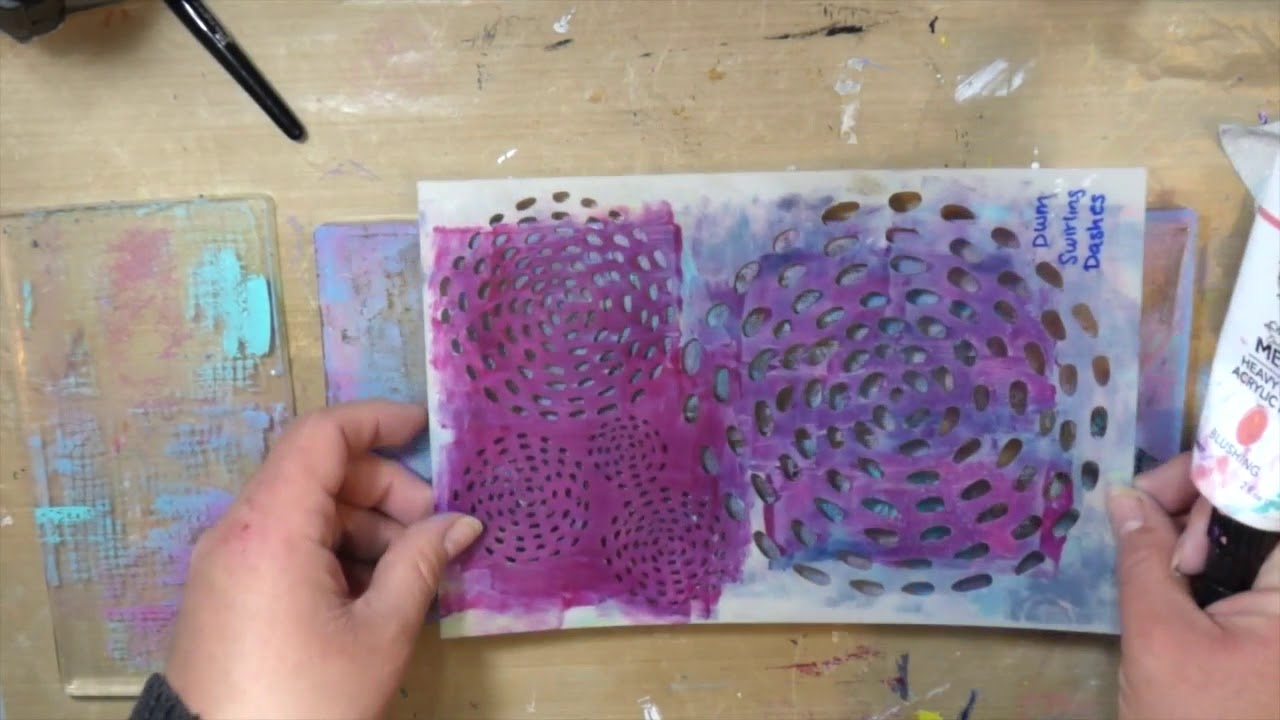 Gel Plate Mixed Media Envelopes by Carisa Zglobicki YouTube