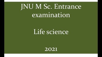 JNUEE Lifescience 2021 question paper solved, CUCET PG, MSc entrance exams, DUET