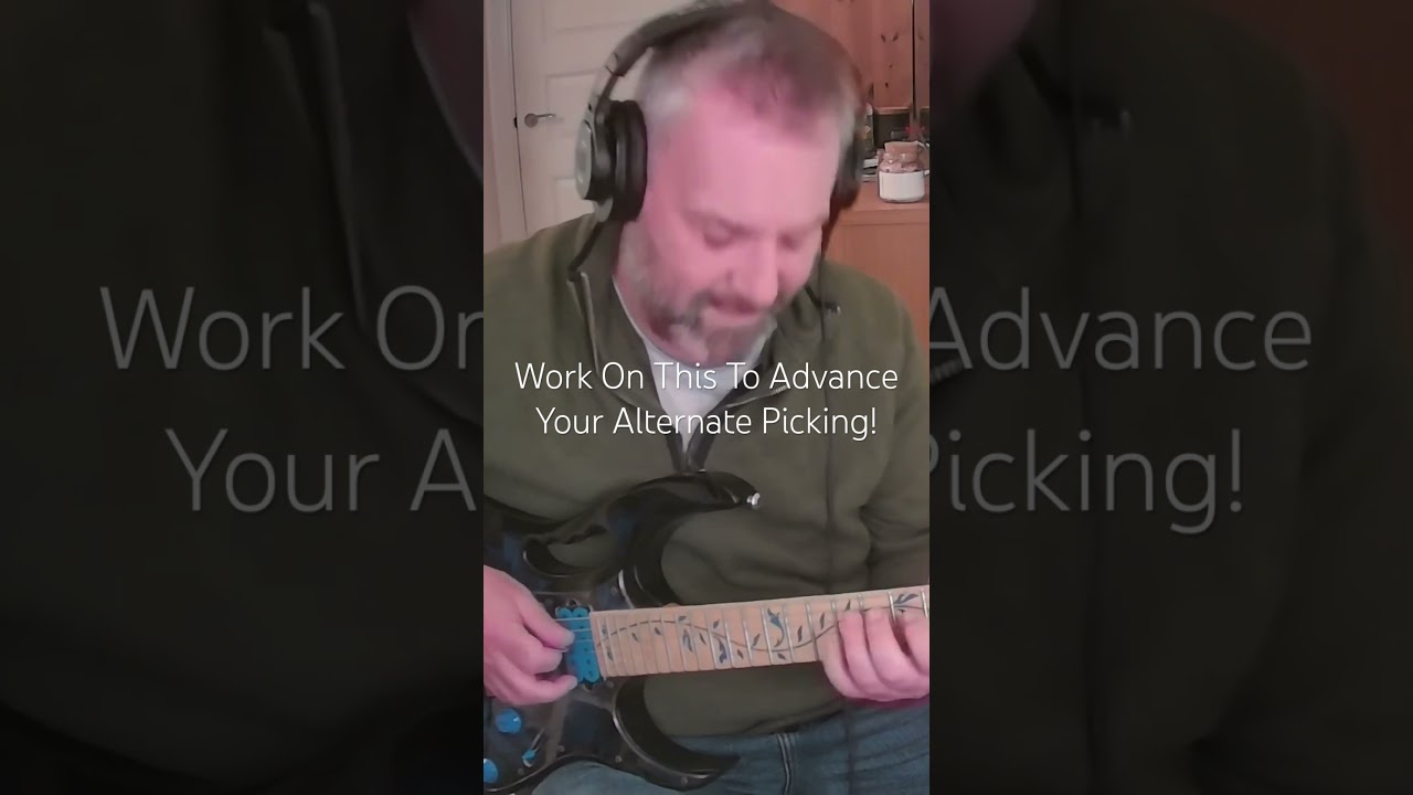 Work On This To Advance Your Alternate Picking! #shorts #guitar #music #guitarpractice #stevevai