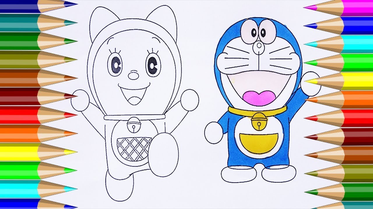 Doraemon and Dorami  Cool pencil drawings Basic drawing Drawing tutorial