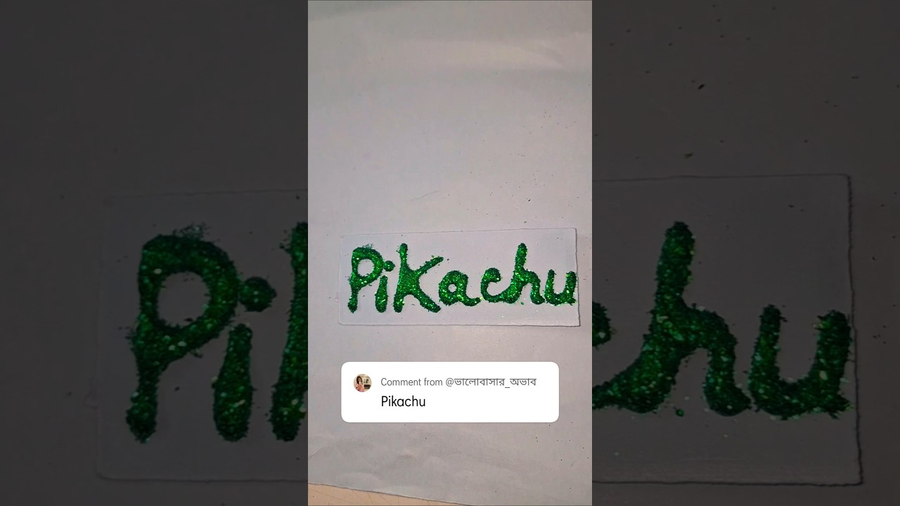 Writing Pikachu! Comment your name too! 