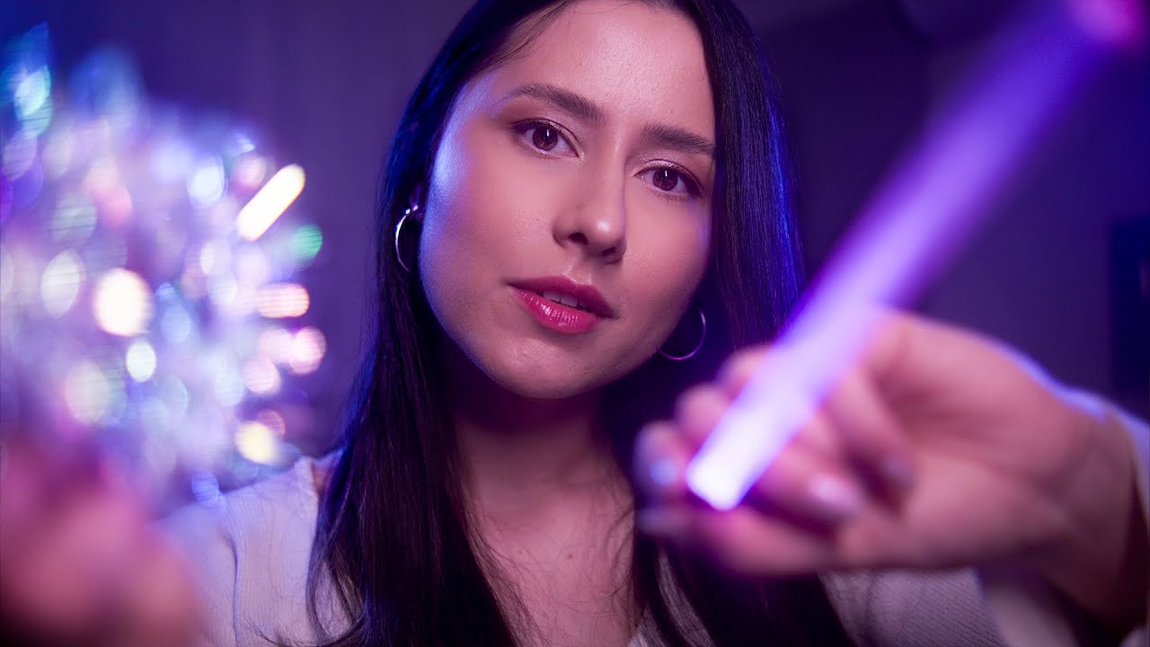 ASMR Blink Slowly + Follow my instruction to fall asleep 🌟 relaxing visual triggers, light, scanning